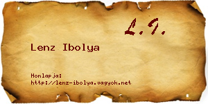 Lenz Ibolya névjegykártya
