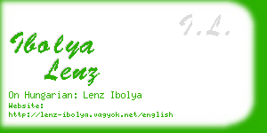 ibolya lenz business card